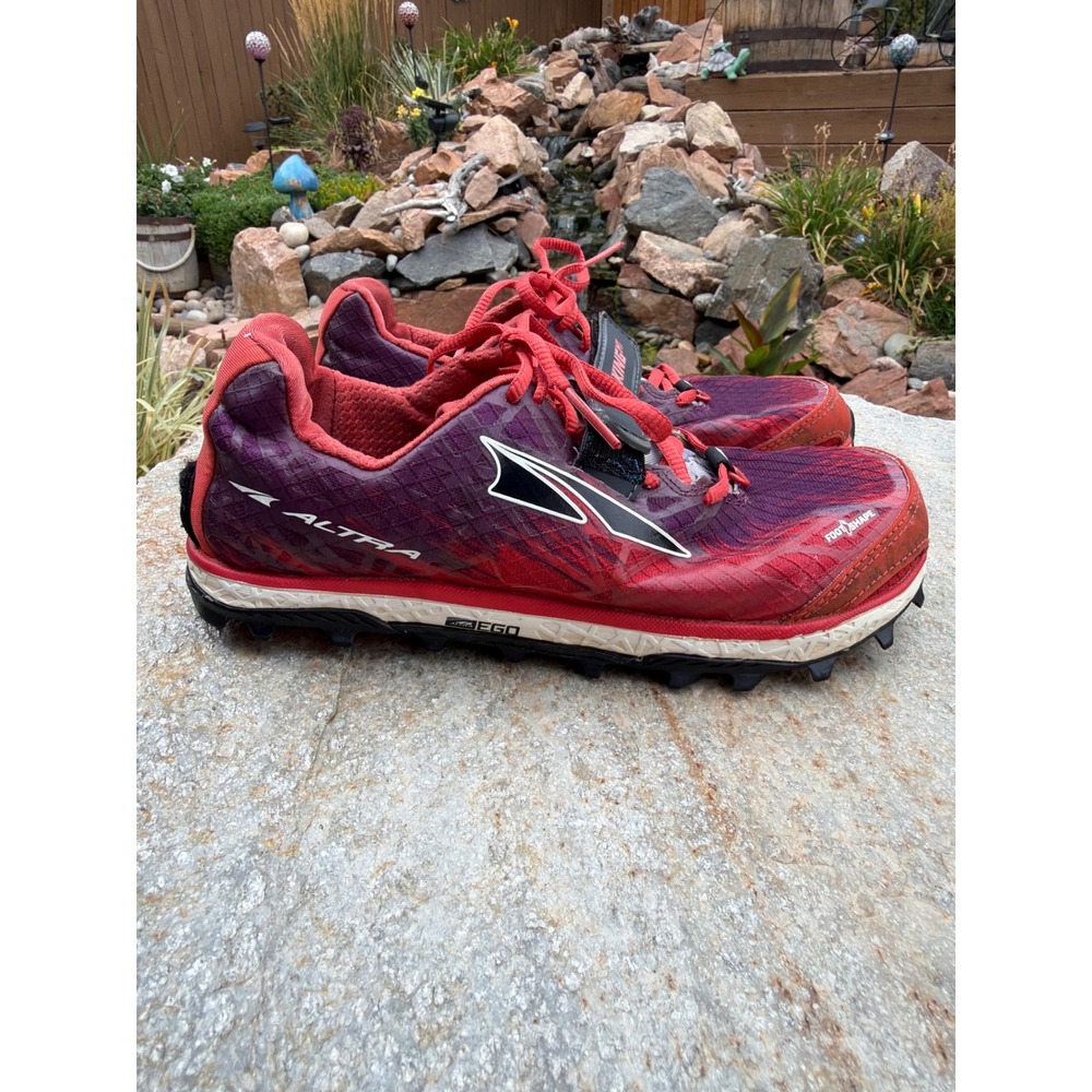 Altra King MT 1.5 Womens Trail Running Shoes Red Purple Vibram 7.5 AFW1852G-6